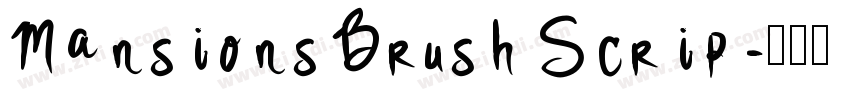 Mansions Brush Scrip字体转换